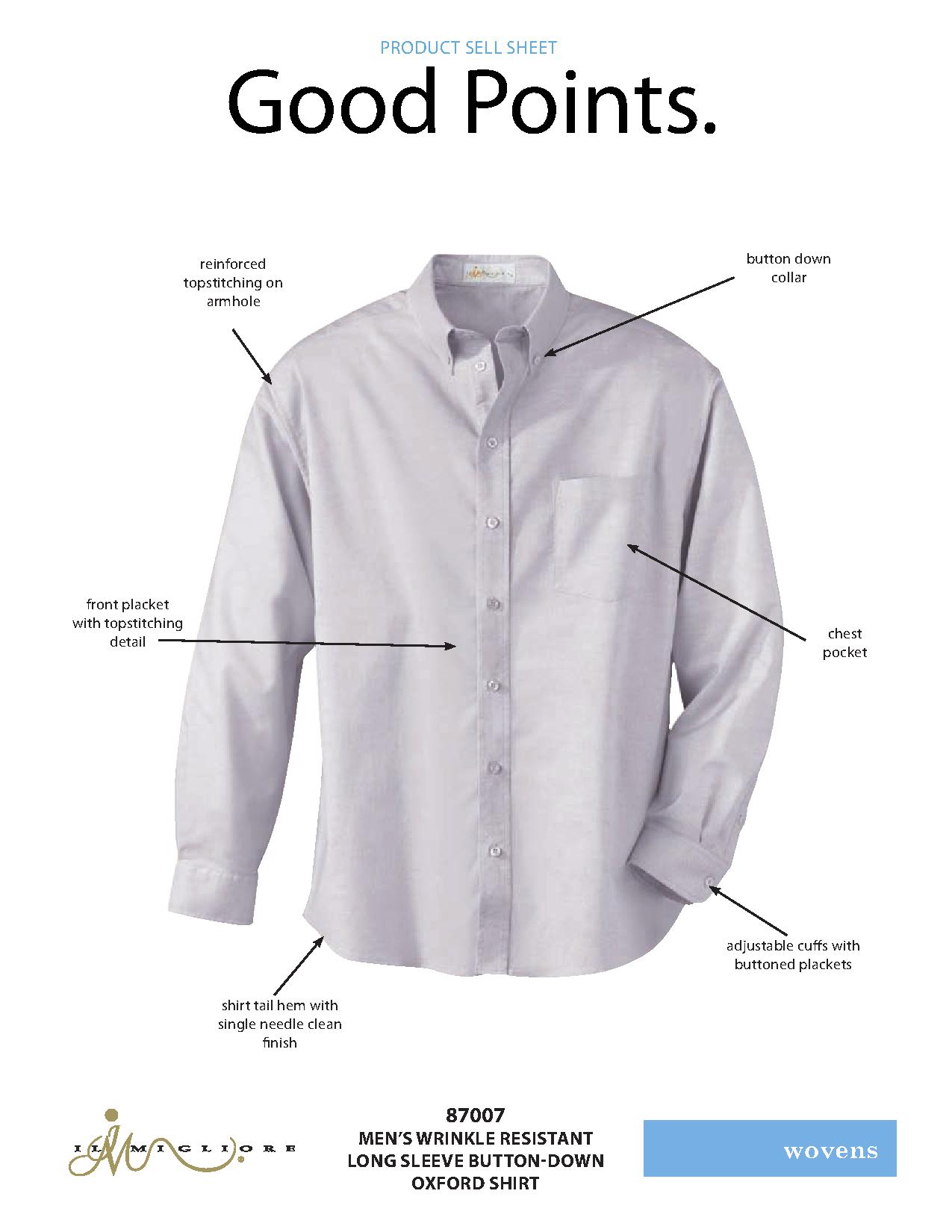 Ash City Easy care 87007 - Men's Wrinkle Resistant Long Sleeve Button-Down Oxford Shirt