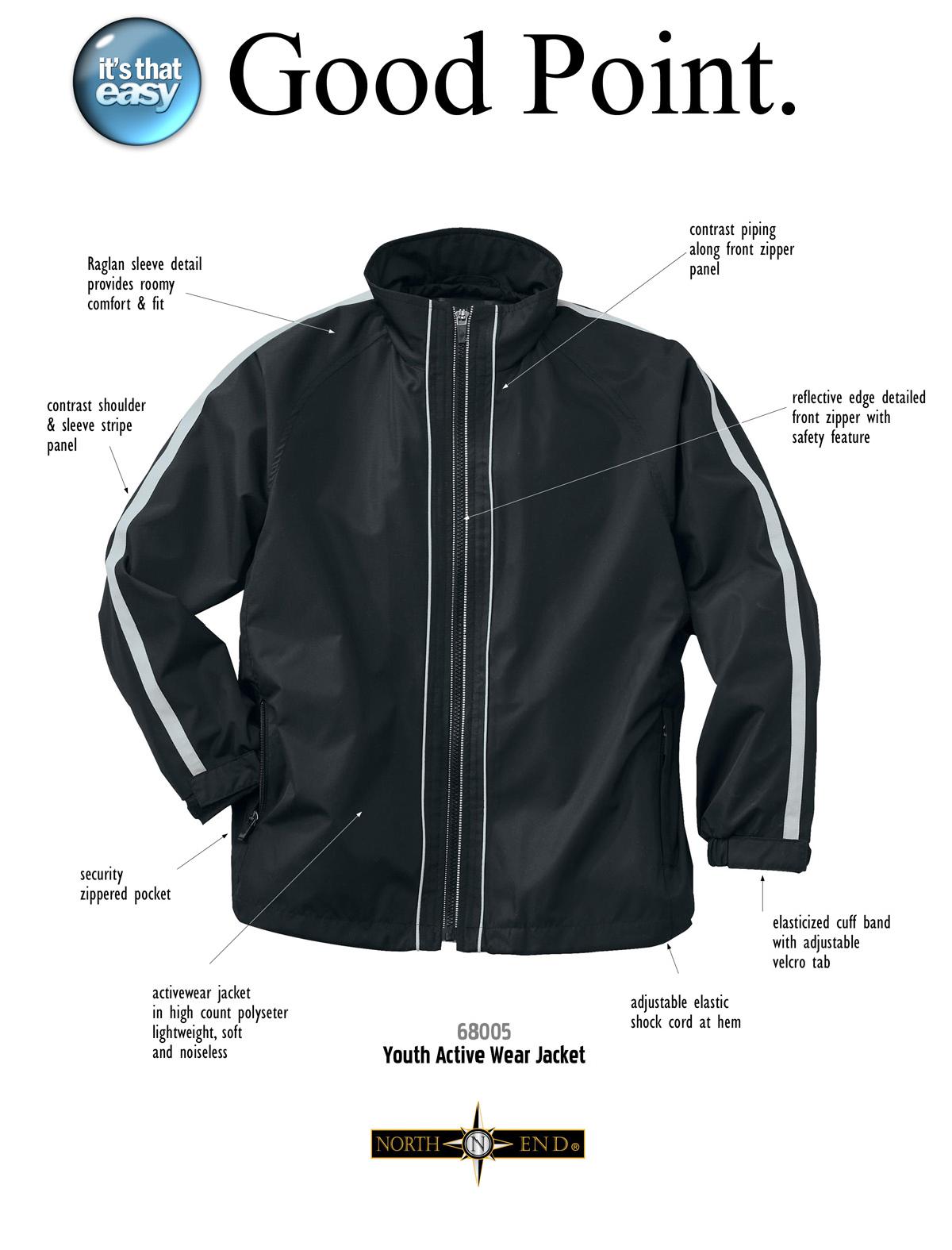 Ash City Lifestyle Athletic Separates 68005 - Youth Active Wear Jacket