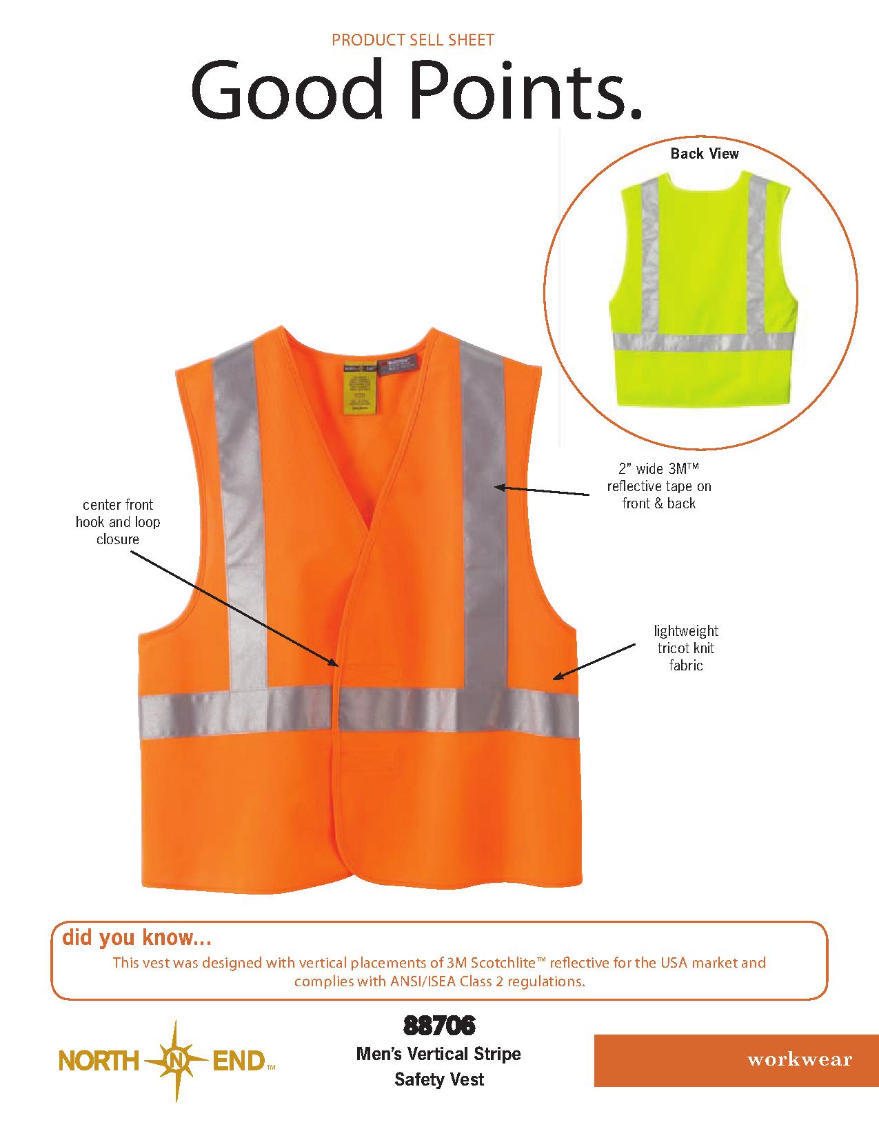 Ash City Lifestyle Vests 88706 - Vertical Stripe Safety Vest