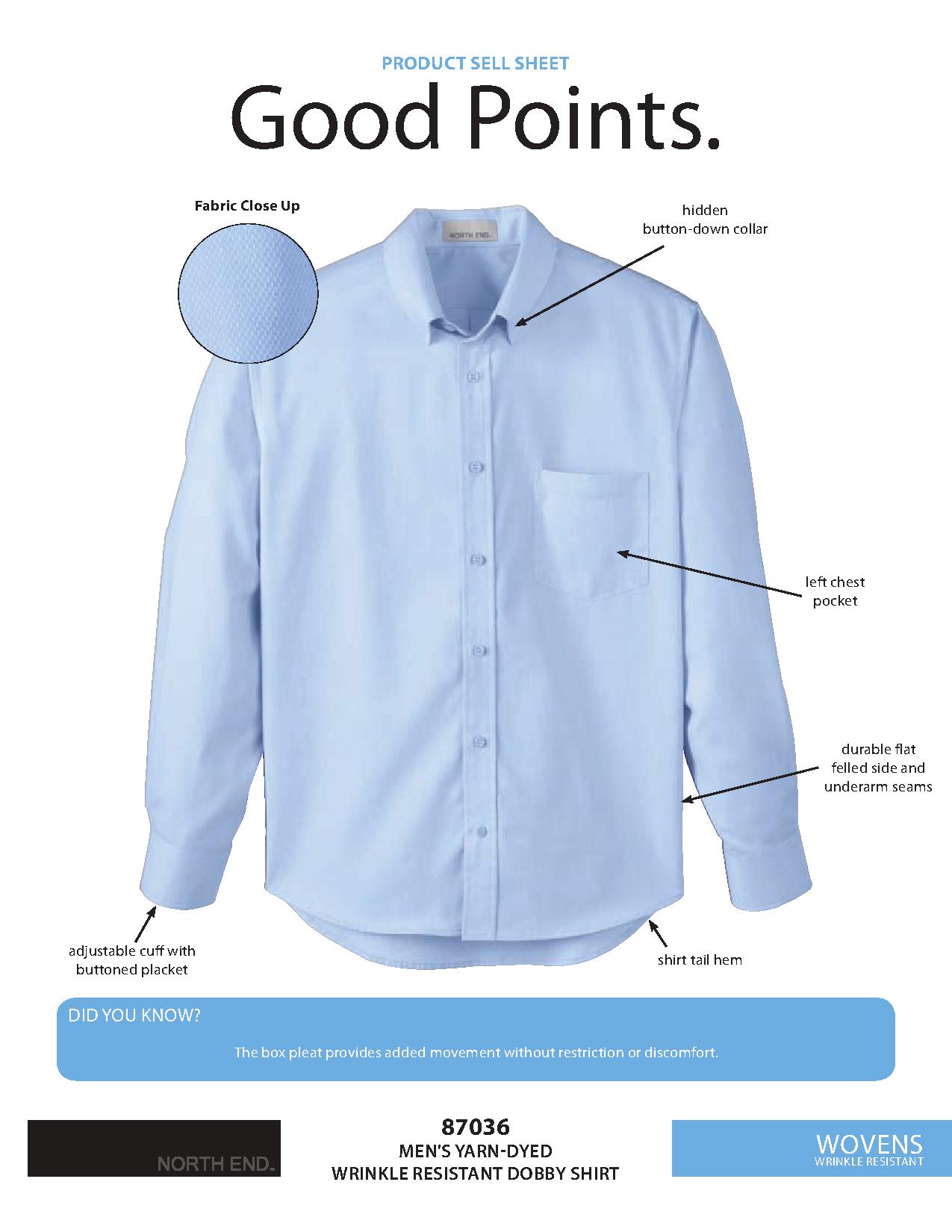 Ash City Wrinkle Resistant 87036 - Men's Yarn-Dyed Wrinkle Resistant Dobby Shirt