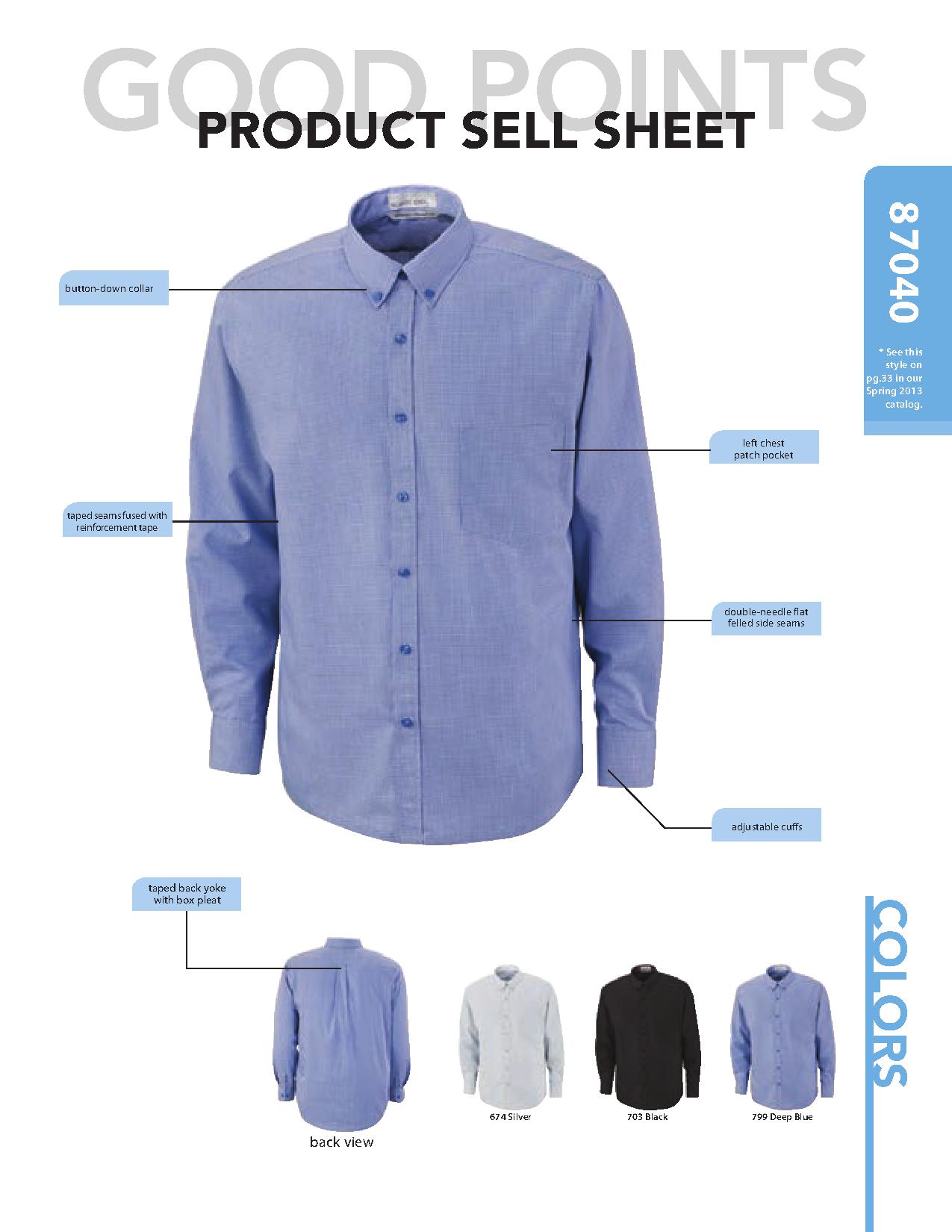 Ash City Wrinkle Resistant 87040 - Echelon Men's Wrinkle Resist Cotton Blend Houndstooth Taped Shirt