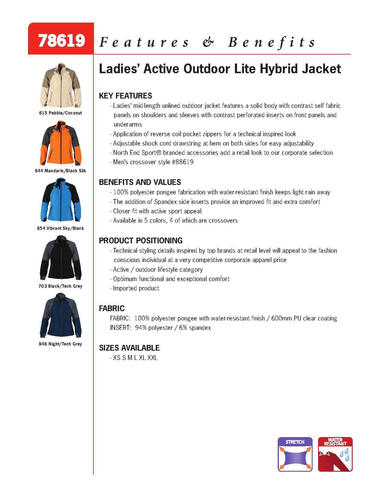 Ash City Lifestyle Outerwear 78619 - Ladies' Active Outdoor Lite Hybird Jacket