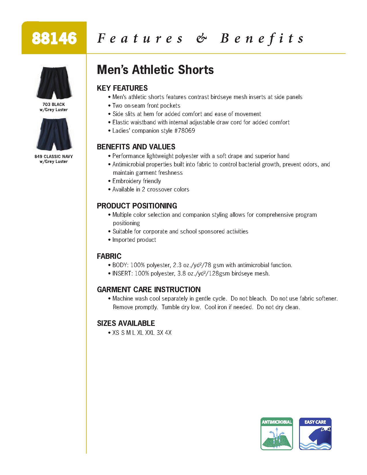 Ash City Lifestyle Performance Separates 88146 - Men's Athletic Shorts