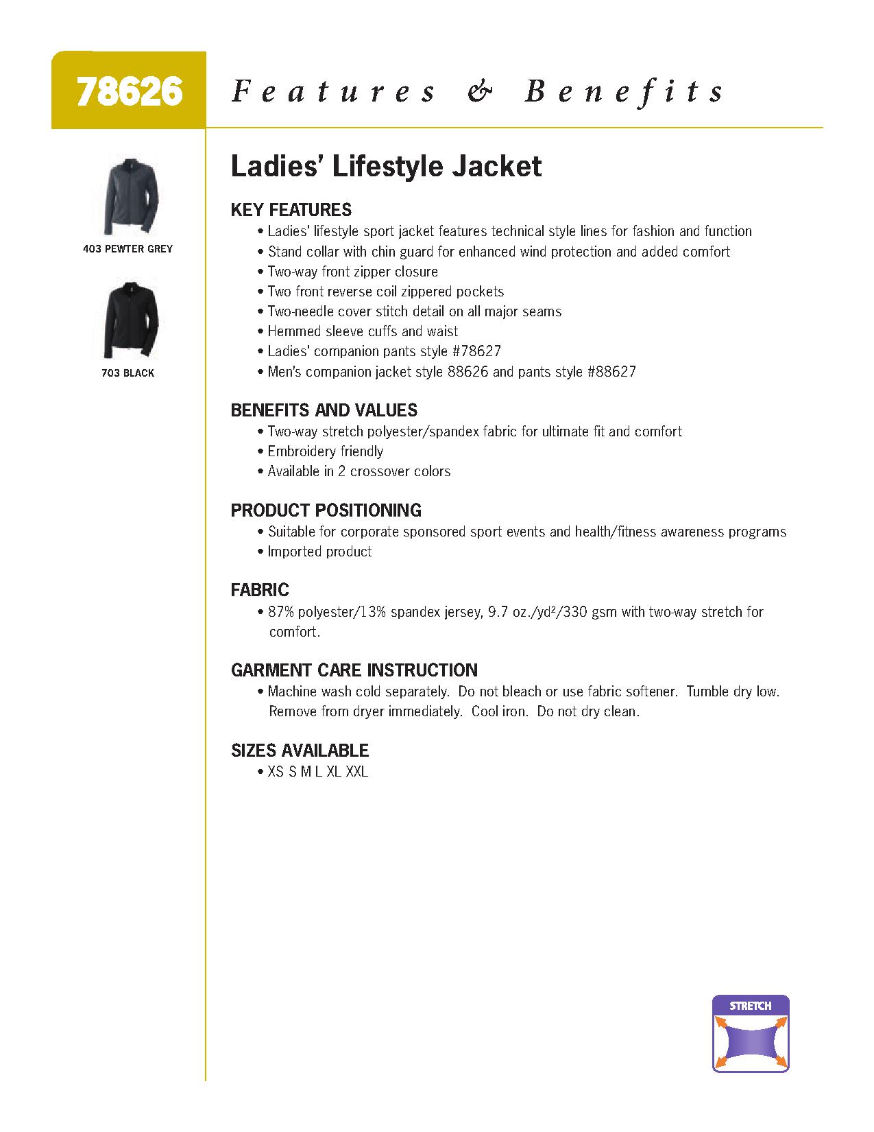 Ash City Lifestyle Separates 78626 - Ladies' Lifestyle Jacket