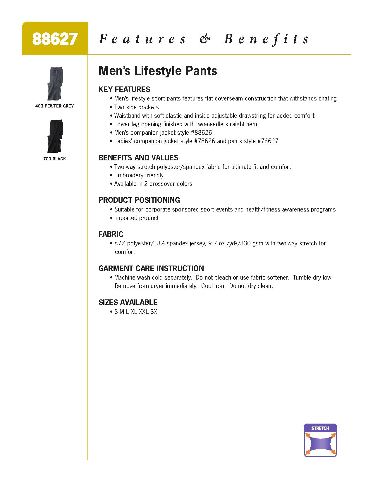 Ash City Lifestyle Separates 88627 - Men's Lifestyle Pants