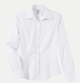 Brooks Brothers BR5142 346 Women's No-Iron Pinpoint Dress Shirt