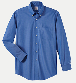 Brooks Brothers BR621033 346 Regular Fit No-Iron Pinpoint Dress Shirt - 32/33" Sleeve