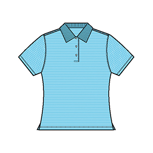 Page & Tuttle P49159 Ladies' Cool Swing Pinstripe Jersey Polo