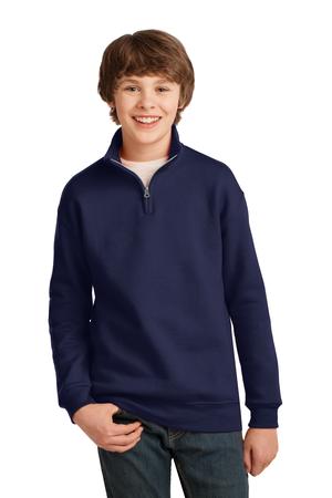 Jerzees 995Y Youth Quater-Zip Cadet Collar Sweatshirt