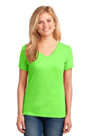 Port & Company LPC54V Ladies 5.4-oz 100% Cotton V-Neck T-Shirt - T-Shirts