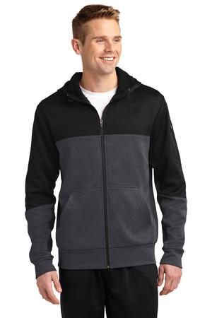 Sport-Tek ST245 Tech Fleece Colorblock Full-Zip Hooded Jacket - Outerwear