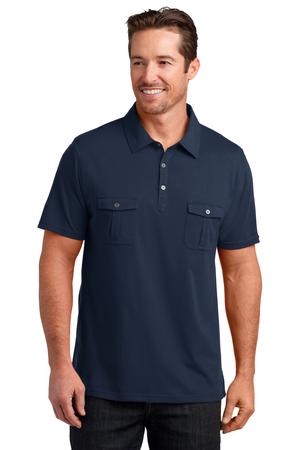 District Made™ DM333 Mens Jersey Double Pocket Polo