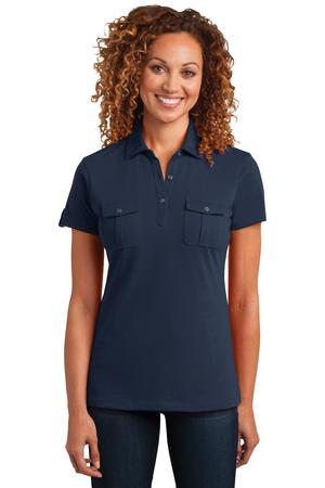 District Made™ DM433 Ladies Jersey Double Pocket Polo