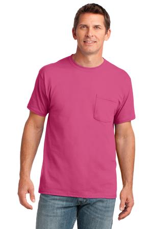 Port & Company PC54P 5.4-oz 100% Cotton Pocket T-Shirt
