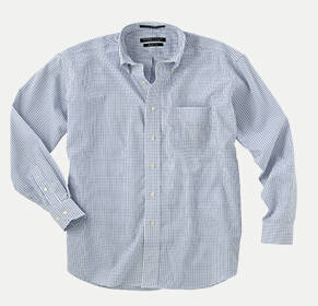 Forsyth 4258237 Men's Box Check Executive Pinpoint Oxford Freedom Shirt (37" Sleeve)