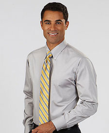 Van Heusen - V0068 Men's Long Sleeve Blended Pinpoint Oxford Shirt