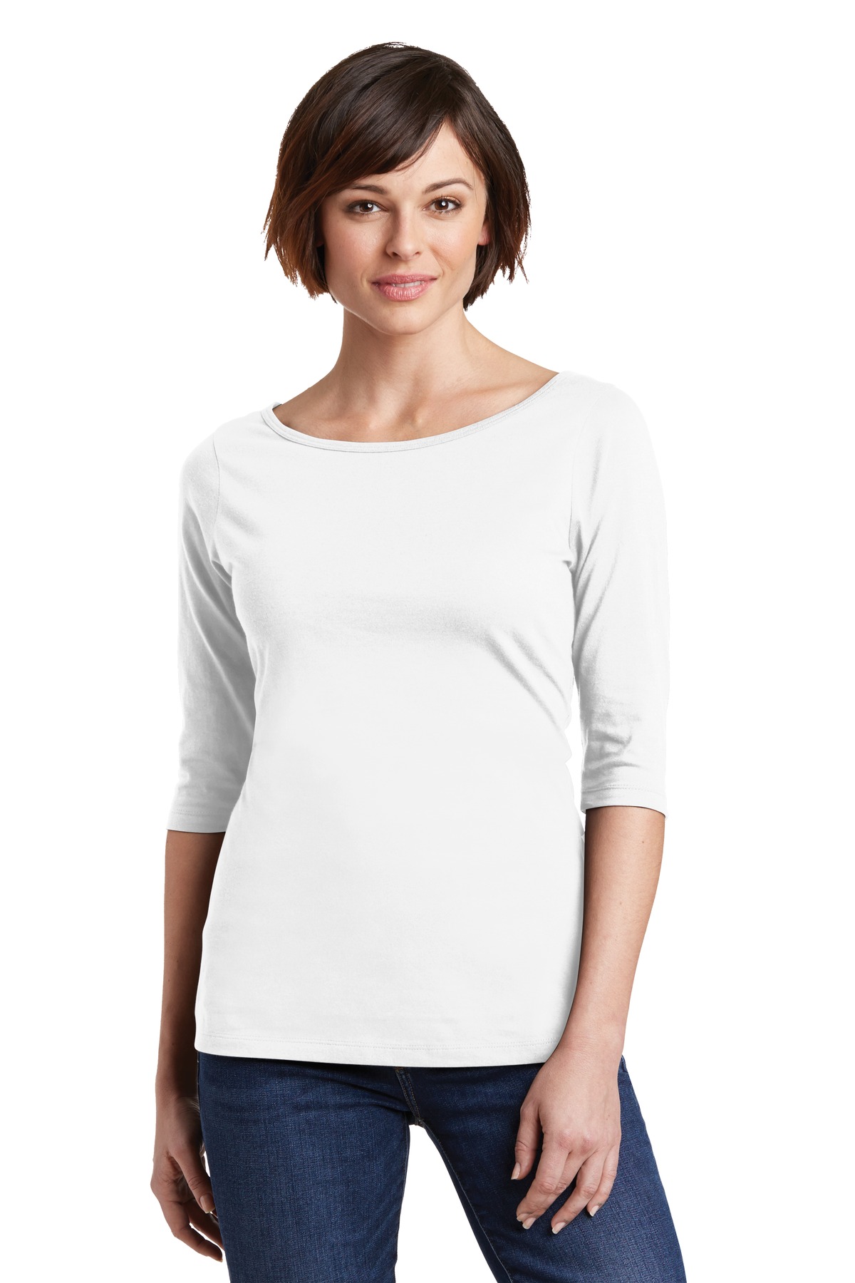 District Ladies Perfect Weight  DM107L - 3/4 Sleeve Tee
