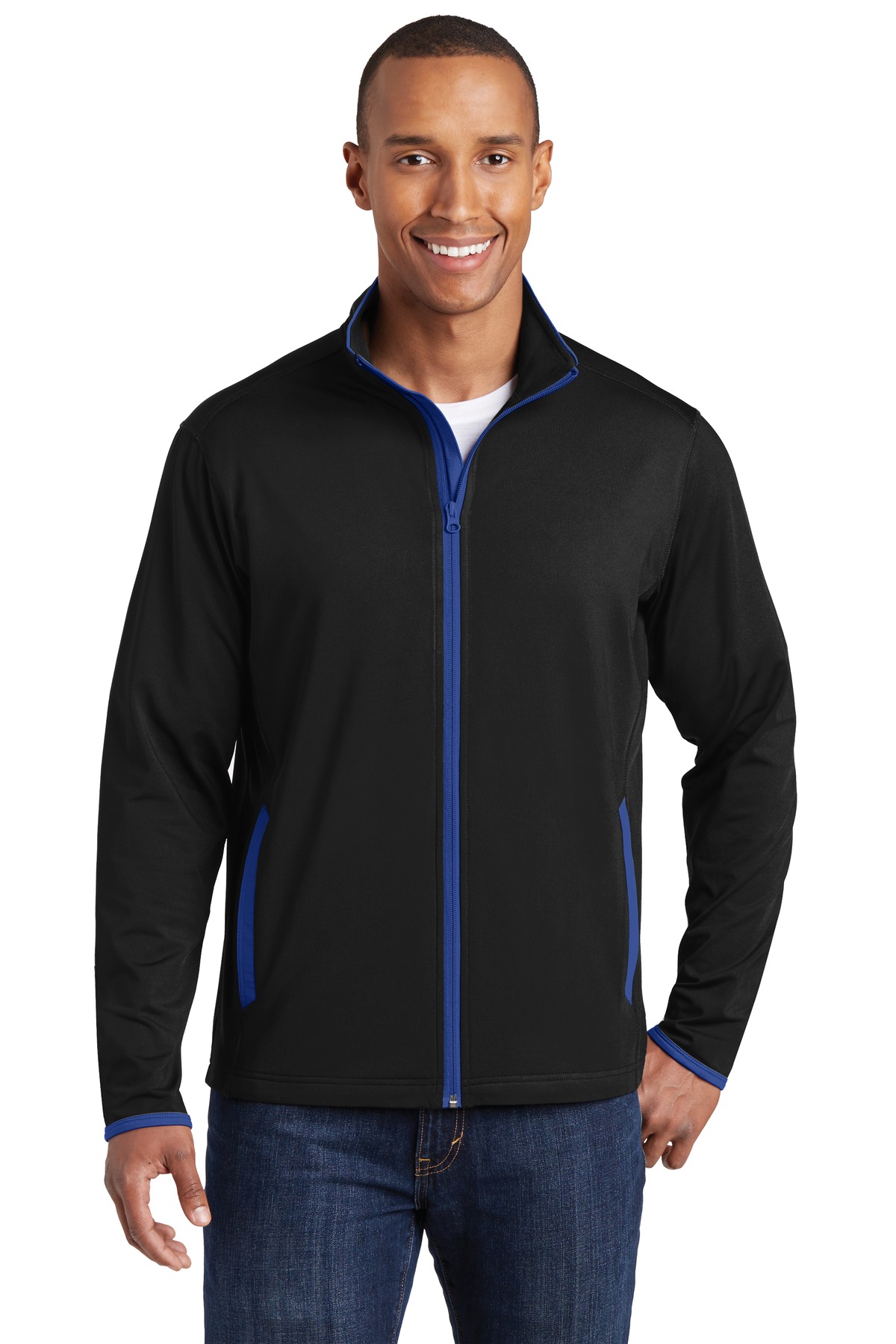 Sport-Tek Sport-Wick ST853 - Stretch Contrast Full-Zip Jacket