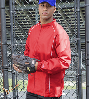 RAWLINGS RP9760 - ADULT FULL ZIP POLYESTER DOBBY JACKET