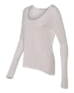 Alternative 12528 - Women's Satin Jersey Scoopneck Long Sleeve T Shirt