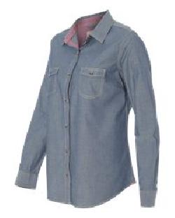 Weatherproof W154885 - Vintage Womens Chambray Long Sleeve Shirt