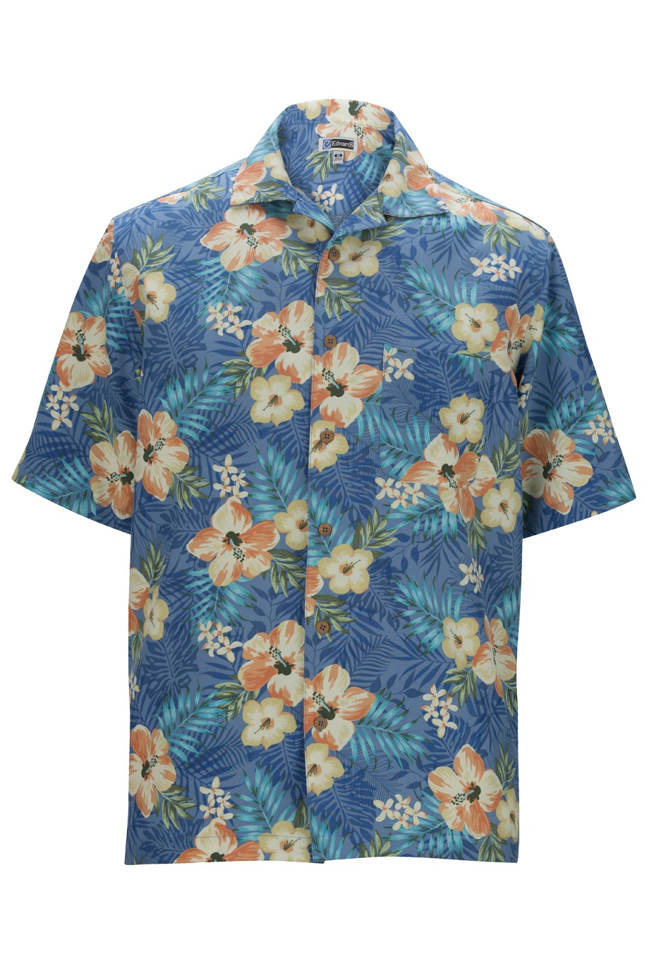 Edwards Garment 1035 - Tropical Hibiscus Camp Shirt