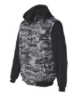 Burnside B8701 - Nylon Vest with Fleece Sleeves