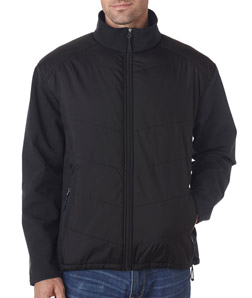 UltraClub 8295 - Adult Soft Shell Jacket with Quilted Front Back