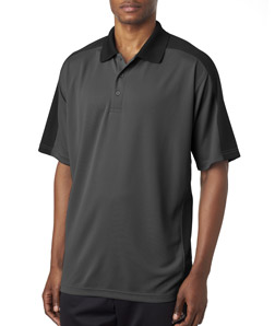 8447 UltraClub mens Cool & Dry Stain-Release 2-Tone Performance Polo 