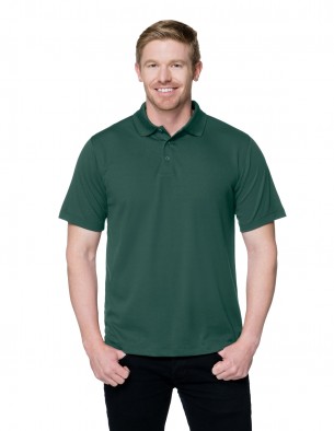 Tri-Mountain Men's New Moisture Wick Long Sleeve Pocket Pique Polo Shirt.K020PLS