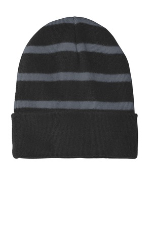 Sport-Tek® STC31 - Striped Beanie with Solid Band