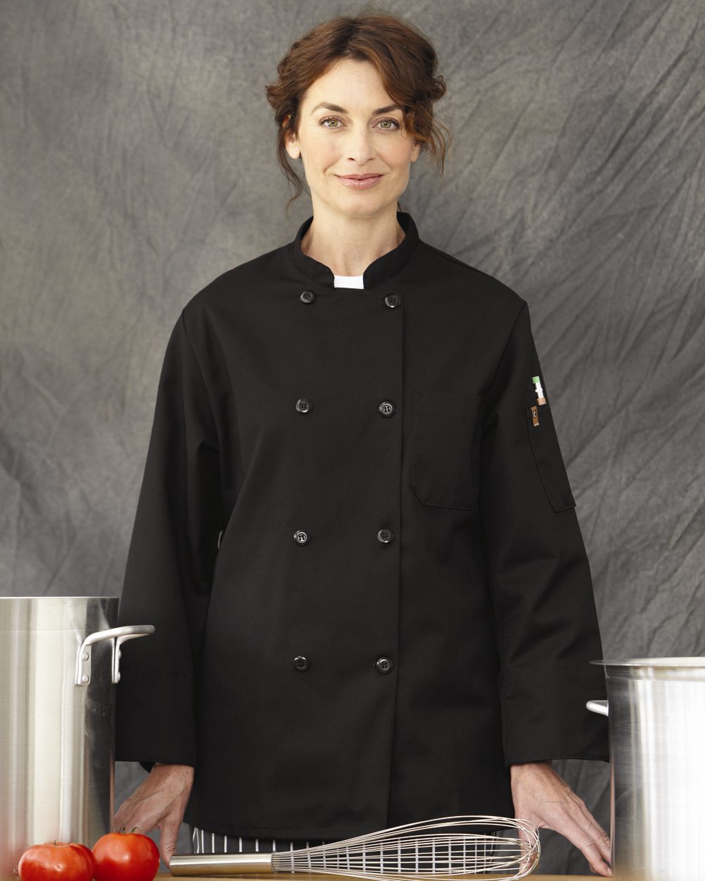Chef Designs KT76 Black Traditional Chef Coat