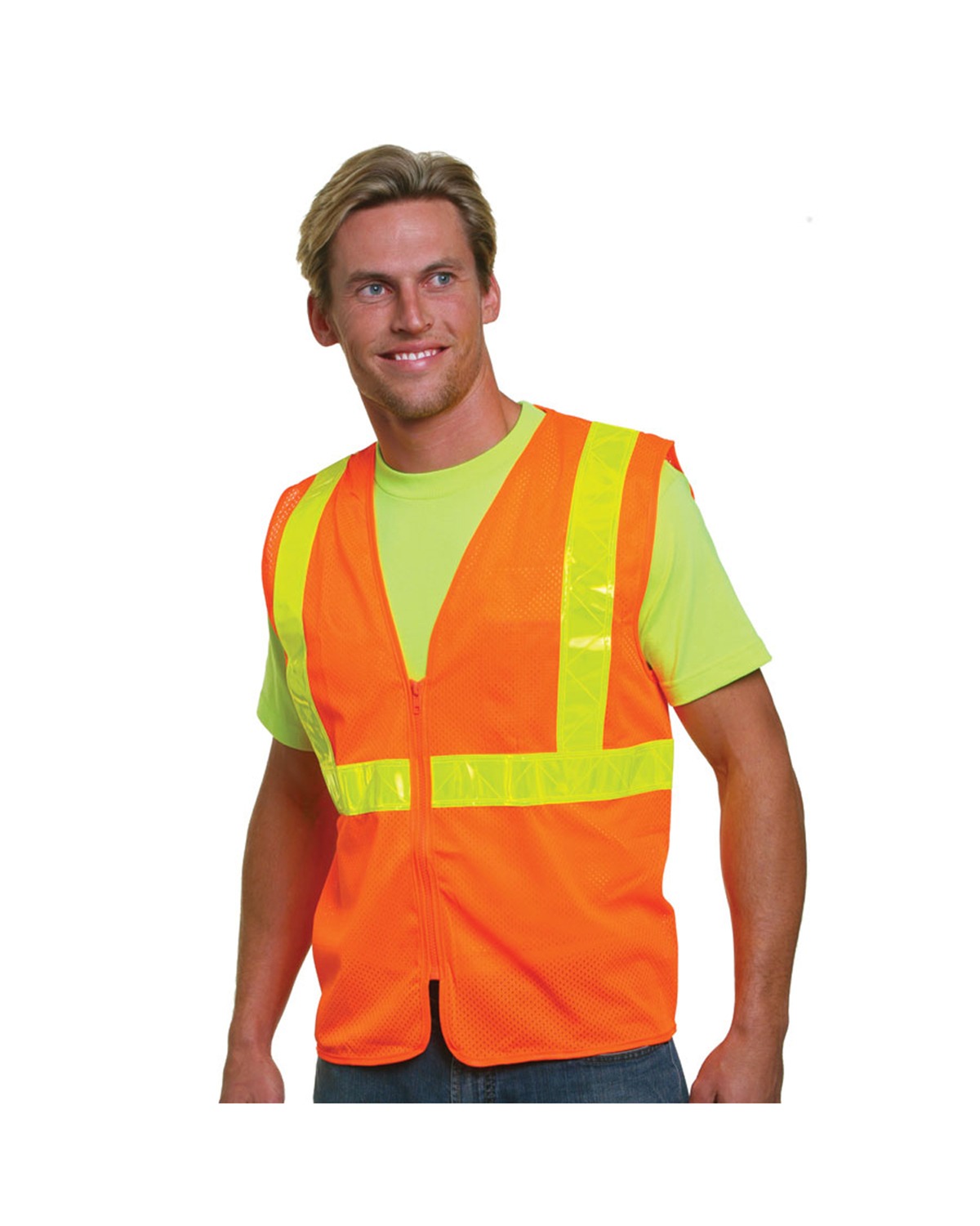Bayside BA3780 - Mesh Safety Vest - Orange