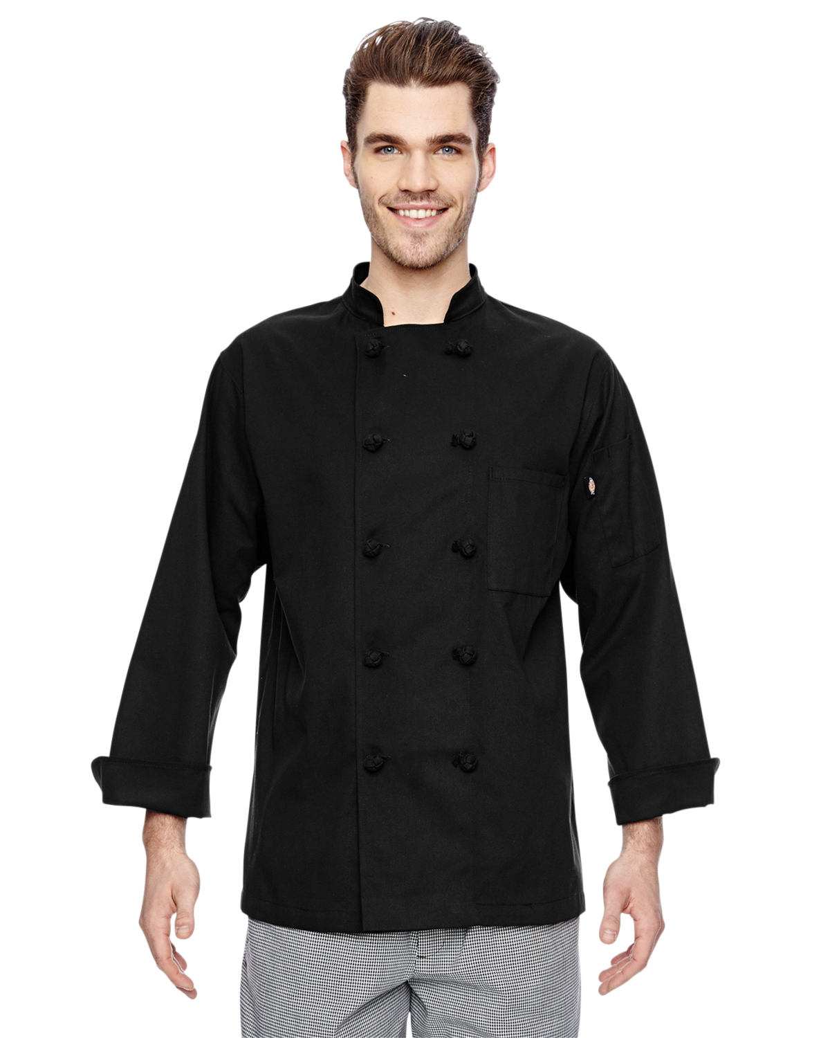 Dickies DC109 - 7 oz. Cloth Knot Button Chef Coat