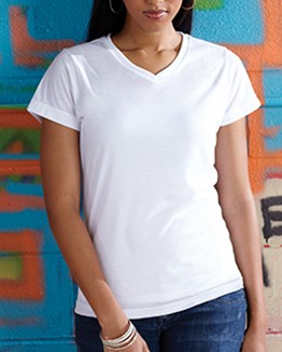 LAT Drop Ship - 1507 Ladies' Polyester V-Neck T-Shirt