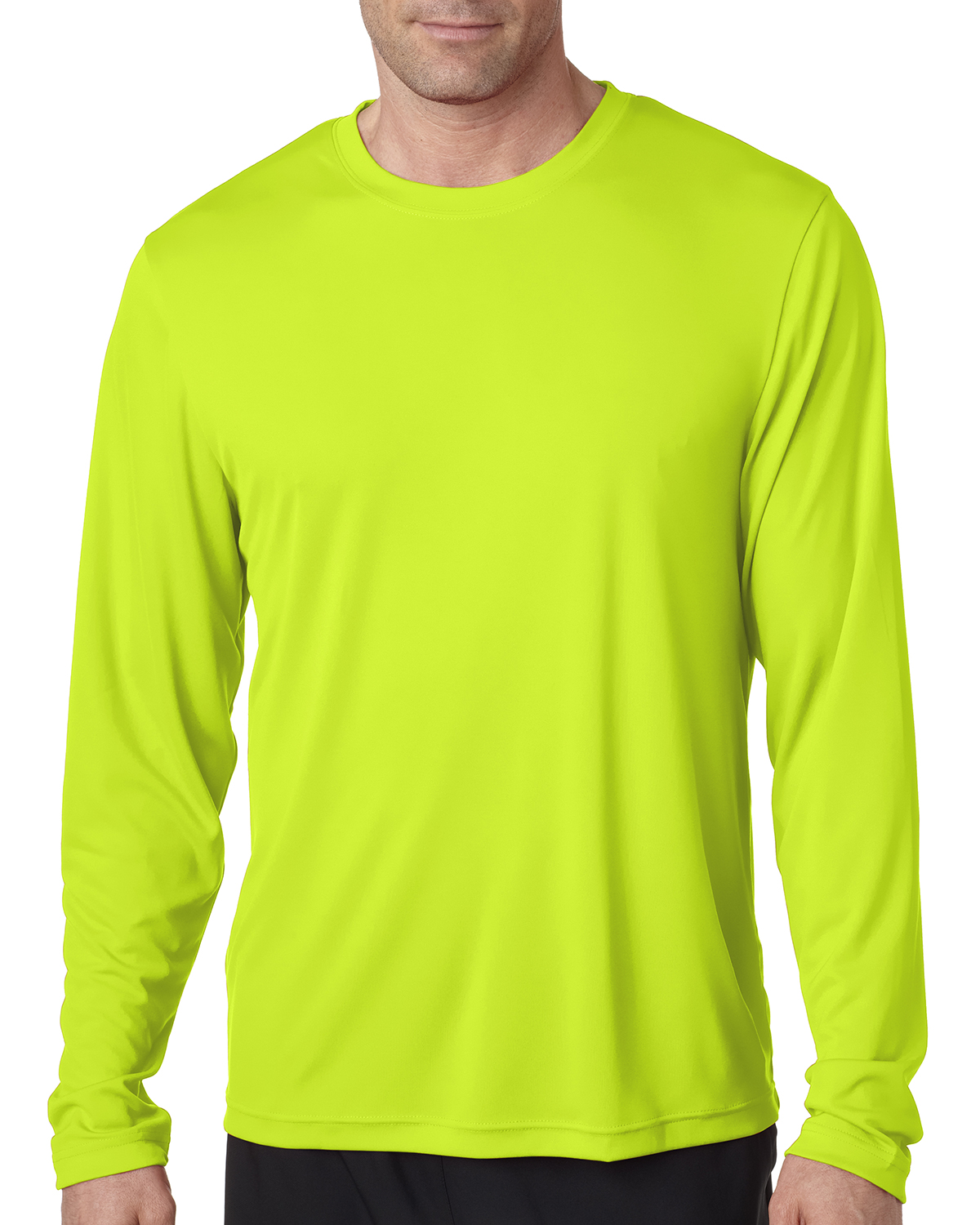 Hanes 482L 100% Polyester Adult Cool DRI Long-Sleeve Performance T-Shirt 1 Safety Orange 1 Deep Royal Small 
