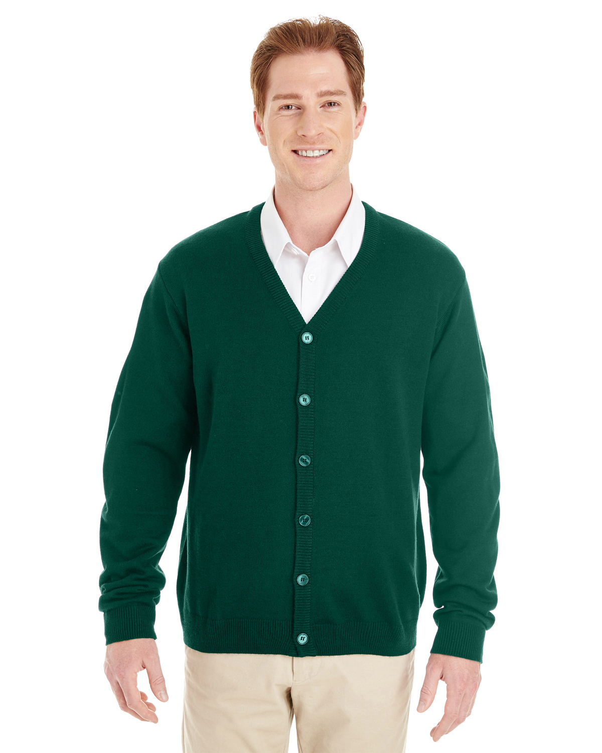 Harriton M425 - Men's Pilbloc™ V-Neck Button Cardigan Sweater