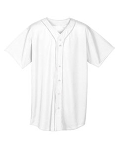 A4 NB4184 - Youth Shorts Sleeve Full Button Baseball Top