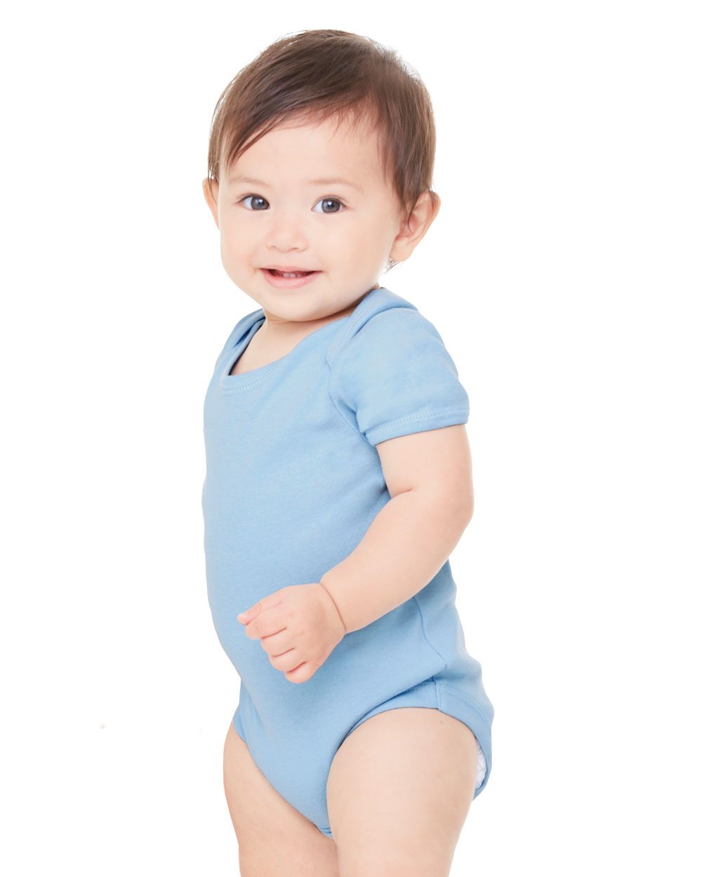 Bella+Canvas 100 - Infant Baby Rib Short Sleeve Creeper