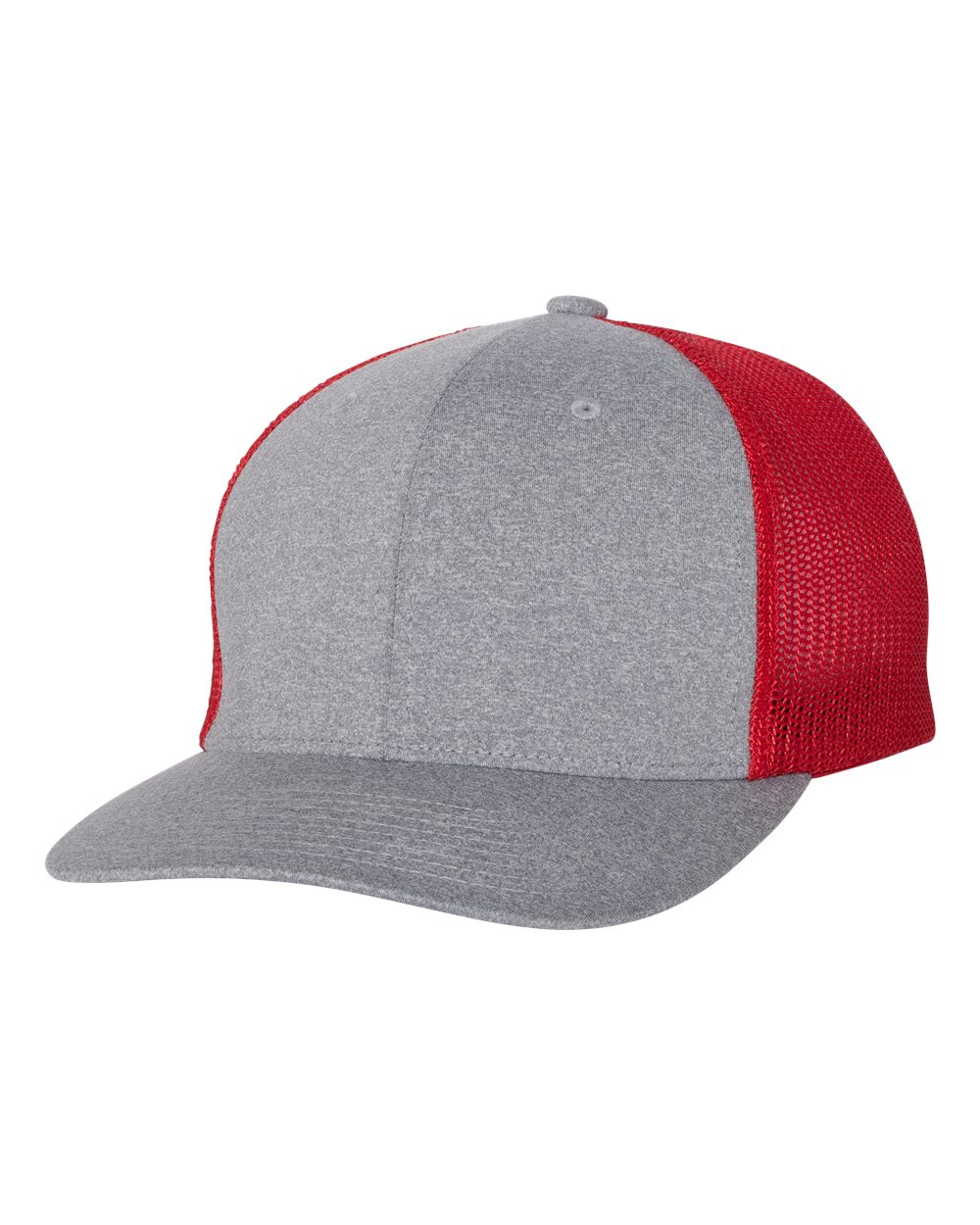 click to view Heather Grey/ Red