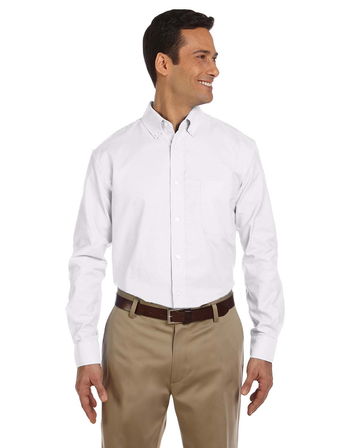 Harriton M600  Men's Oxford with Stain Release