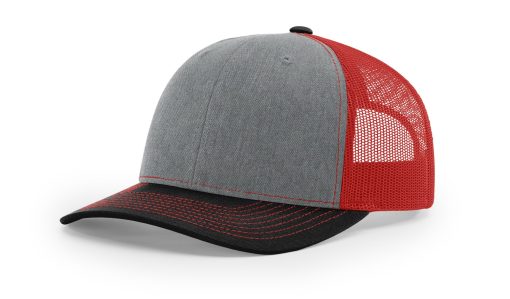 click to view Heather Grey/ Red/ Black