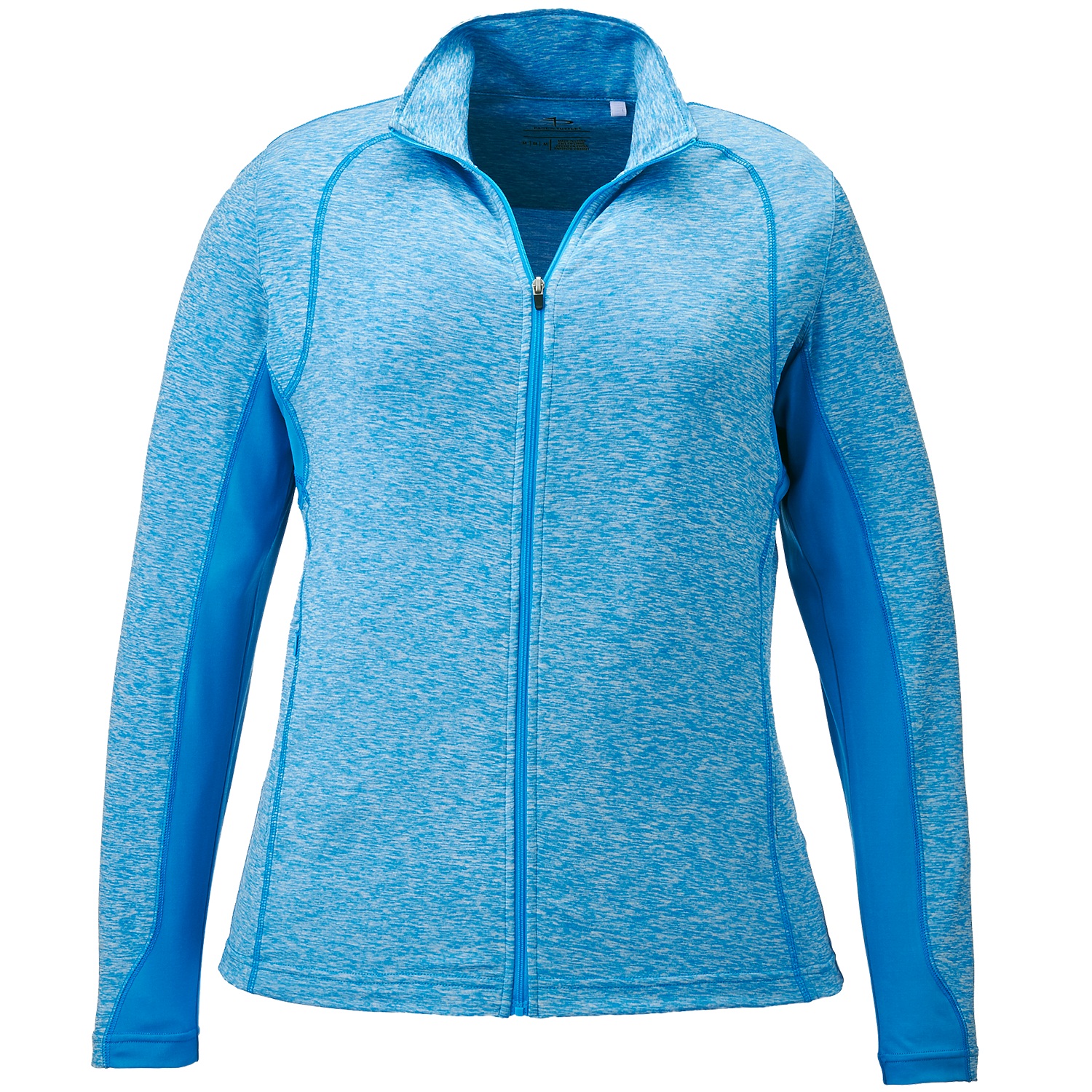 Page & Tuttle P3016 - Women's Heather Colorblock Full-Zip Mock Pullover