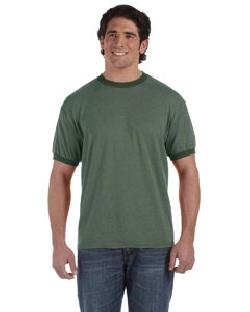 Authentic Pigment 1937 - 6oz. Direct-Dyed heather Ringer T-Shirt