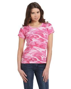Code V 3665  Women's Fine Jersey Camouflage T-Shirt