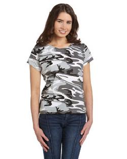 Code V 3665 Women's Fine Jersey Camouflage T-Shirt $13.13