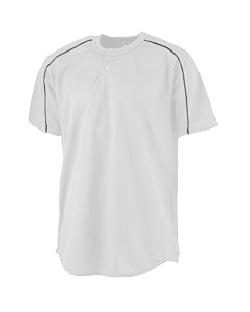 Augusta Drop Ship 586 Youth Wicking Two-Button Baseball Jersey Youth
