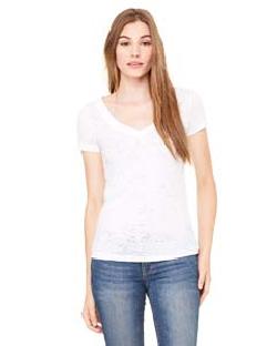 Bella - Ladies' Burnout V-Neck T-Shirt - 8605