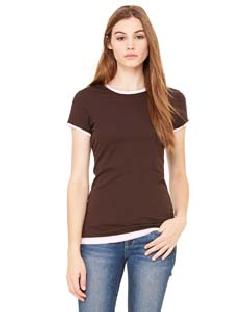 Bella B8102  Women's Sheer Jersey Longer Length 2-in-1 T-Shirt