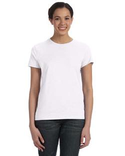 Hanes SL04  Women's Silver For Her Classic Fit Ringspun T